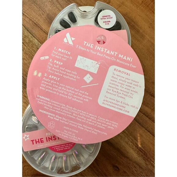 Olive & June The Instant Mani 3 Pack of Press on Nails New Extra Small - Picture 2 of 3